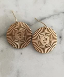 Mimosa Handcrafted NEW Mimosa Large You Are My Sunshine Earrings