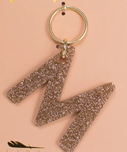 Wanderlust By Abby Glitter Letter Keychain NEW