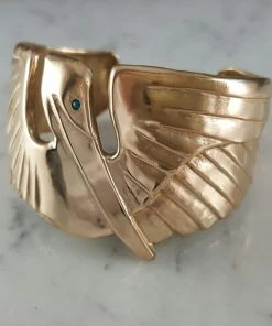 Mimosa Handcrafted Mimosa Pelican Cuff + Turquoise Eye JEWELRY