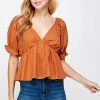 Wanderlust By Abby NEW Balloon Sleeve Top