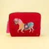 Wanderlust By Abby NEW Zebra Carnival Velvet Wash Bag