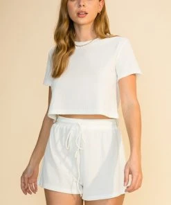 Wanderlust By Abby NEW Solid Ribbed Shorts