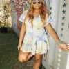Queen Of Sparkles QOS Tie Dye Pearl Flutter Dress