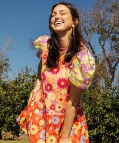 Queen Of Sparkles QOS Colorblock Daisy Dress NEW