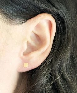 Mimosa Handcrafted Square Studs NEW