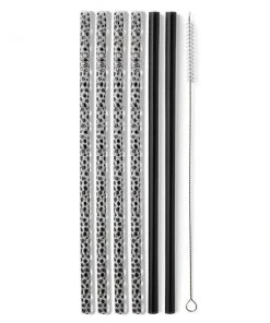 Wanderlust By Abby Spot On + Black Reusable Straw Set