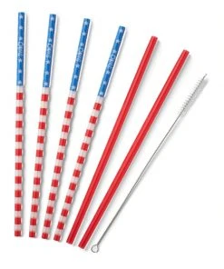 Wanderlust By Abby Stars + Stripes Reusable Straw Set