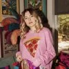 CLOTHING Queen Of Sparkles Pizza Sweatshirt