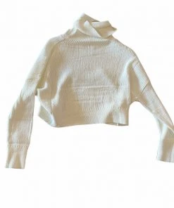 Wanderlust By Abby Turtle Neck Cropped Sweater