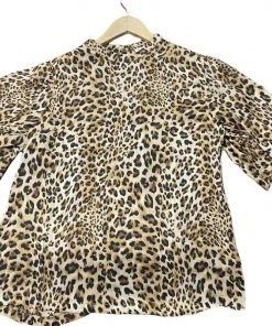 Wanderlust By Abby Leopard Print Flowy Top NEW