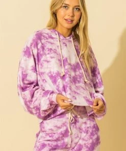 Wanderlust By Abby Tie Dye Oversized Balloon Sleeve Hoodie