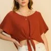 Wanderlust By Abby Tie Front Dolman Top NEW 1 Wanderlust By Abby Tie Front Dolman Top NEW