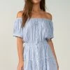Wanderlust By Abby NEW Off The Shoulder Striped Dress