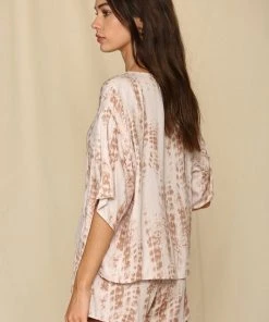 Wanderlust By Abby Washed Tie-Dye Top NEW